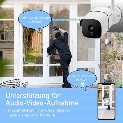 Veroyi WLAN Outdoor-Überwachungskamera